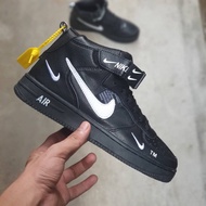 sepatu nike air force 1 utility black high impor