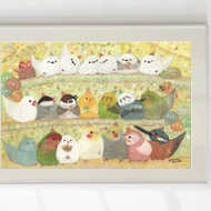 A4藝術海報感恩節，日本長尾山雀，虎皮鸚鵡，長尾小鸚鵡，雀，野鳥，麻雀，玄鳳鸚鵡，翠鳥