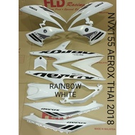 NVX155 (V1) HLD COVERSET - AEROX 2018 [ RAINBOW WHITE ] AEROX155