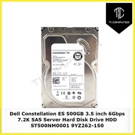 Dell Constellation ES 500GB 3.5 inch 6Gbps 7.2K SAS Server Hard Disk Drive HDD ST500NM0001 9YZ262-15