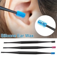 Random Color 3 Pieces Set Silicone Spiral Ear Cleaner-Double-Headed Rotating Design, Gentle Safe, Su