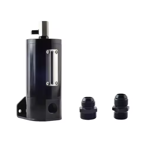 10AN 0.5L Oil Catch Can Reservoir Tank Aluminum With Breather Filter Baffled oct-1125