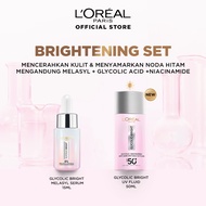 [PAKET HEMAT 2Pcs] LOreal Paris Glycolic Bright Glowing Set 2Pcs Skincare Kit Untuk Mencerahkan: Ser