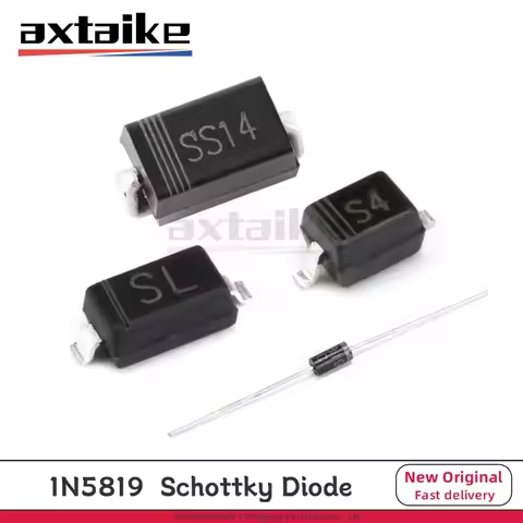 100PCS 1N5819 IN5819 DO-41 SS14 SMA DO-214AC 1N5819W SOD123 1N5819WS SOD323 SL S4 Schottky Diodes Re