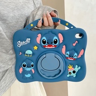 3D Stitch Invisible Stand Case With Lanyard Bracket Kids Tablet Cover With Shoulder Strap For iPad M