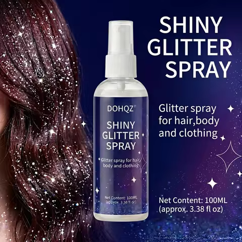 DOHQZ® SHINY GLITTER SPRAY Facial Hair Costume Makeup Glitter Effect Spray Glitter Makeup Party Fest