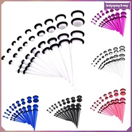 [LzdyqmyebMY] 18Pcs Gauges Kit Tapers And Plugs Acrylic Tunnels 14G-00G Ear Stretching Set For Women