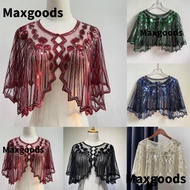 MAXGOODS Shawl Beaded Fashion 1920s Wedding Sequin Deco