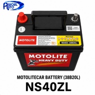 MOTOLITE CAR BATTERY 38B20L (NS40ZL) - 1 PC