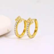 Subang Katup Padu Anting Emas 916 / 916 Gold Solid Clip Spring Earring Emas 916