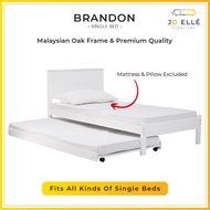 Jo ELLE - Brandon Single Bed Frame / Katil Bujang/ Katil Kayu (with Pull-Out Bottom Bed /without Pul