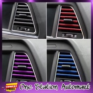 10Pcs Car Auto Air Outlet Vent Interior Decorative Stickers Decals Strip car accessories Saga BLM/FL