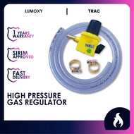 LMY_ Sirim High Pressure Gas Safety Regulator Kepala Gas Tekanan Rendah 1.5 Meter Hose Clips Hose Stove Paip Tong Masak