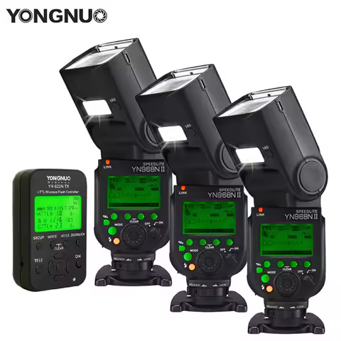 Yongnuo YN968N II TLL HSS GN60 Speedlite with LED Light High-speed Sync 1/8000s 2.4G Wireless DSLR F
