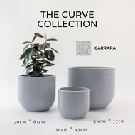 กระถางต้นไม้โพลีเมอร์ รุ่น Curve ขนาดใหญ่ ทรงสูง (กว้าง 50cm/70cm/90cm)