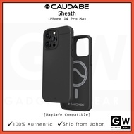 Caudabe Sheath Black iP14 Pro Max Mag-Safe Compatible Minimalism Flexible Polymer Shockproof Case Ca