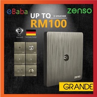 Zenso Grande Switches & Sockets - Hairline Black Color