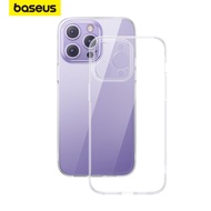 เคสใส Baseus สำหรับ iPhone 15 14 Pro 13 12 11 Pro Max Plus เคส TPU แบบนิ่มสำหรับ iPhone XS Max XR เคสโทรศัพท์โปร่งใส