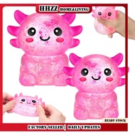 Transparent Sequin Axolotl Squishy, Slow Rising Squeeze Toy, Cute Axolotl Fidget Toy, Mood Relief Se