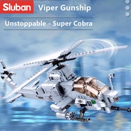 Educational toy model Assembling Attack Helicopter AH-1Z Viper Sluban M38-B0838 Attack Helicopter