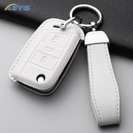 leather Car remote Key Case Cover For VW Volkswagen Golf 7 MK7 Tiguan MK2 For SEAT Ateca Leon FR 2 I