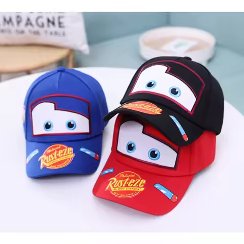 Cars Lightning McQueen Kids Baseball Spring Autumn Summer Sun Hat Cute Cartoon Peaked Cap Breathable