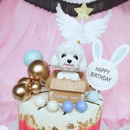 clever Dog cake topper