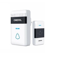[5794] OMERIL Wireless Doorbell, Waterproof Door Bell Ringer Button, Classroom Doorbell Chime Kit With Over 1000 Feet
