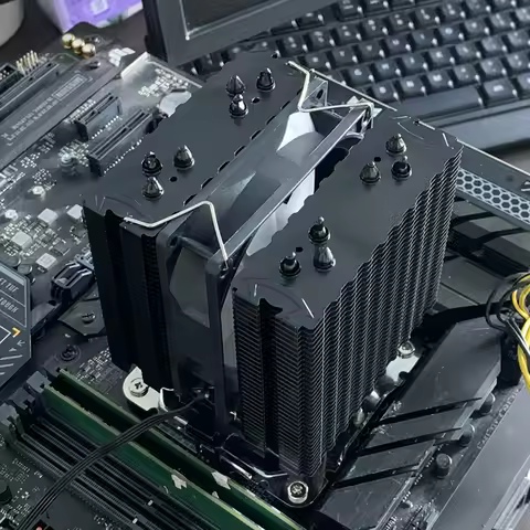 Black CPU Air Cooler 6 Heat Pipes PC Processor PC Radiator for Intel LGA 1700 1200 1150 1151 1155 20