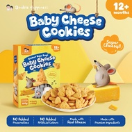 🩷 Double Happiness Baby Food Real Cheese Cookies 4 Packs x25g Biskut Bayi Keju Sedap 12 Bulan Months