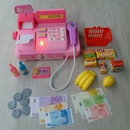 MESIN Girls' Toy Cashier Machine Cashier Printing Receipt Mica Packaging