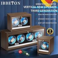 IBBETON Brand Luxury Wood Watch Winder High-End1 2 3 4  Slot Automatic Watches Box with Mabuchi Moto Watch Cabinet Clock Storage Box NJON