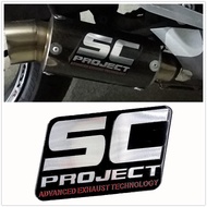 Aluminum 3D Heat-resistant Motorcycle Exhaust Pipe Sticker Cool Personality For SC Project Emblem De