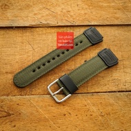 Casio world time AE1200WH F91 double-layer canvas watch strap, size 18mm, metal clasp