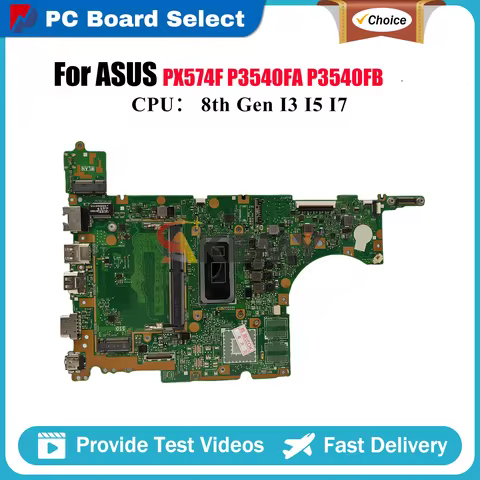 P3540FA Laptop Motherboard For ASUS ProArt PX574F P3540F P3540FA P3540FB Notebook Mainboard With I3 