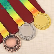 10Pcs Gold/Silver/Bronze Medal Award Medals with Neck Ribbon Sports Rewards 5.2cm Competition Prize 