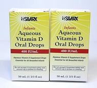 Infants Aqueous Vitamin D Oral Drops 400IU/ml 2-Pak (2 x 50ml)