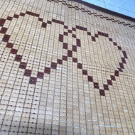 Big SALE Chiếu trúc 1m6x2m trơn vàng  nằm mát màu vàng  điều hòa nằm mát  hạt khít bền sạch an toàn