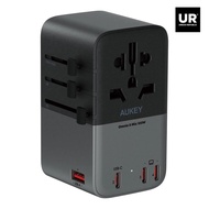 [UR] Aukey PA-TA09A 100W Travel Mate GaN Universal Adapter With USB ports - Gray
