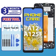 COMPATIBLE FOR SAMSUNG A12 / A125F LCD TOUCH SCREEN DIGITIZER WITH FRAME REPLACEMENT PART FREE TOOLS