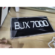 DACD Car 3D THIN SILM Crystal White Number Plate / Nombor Plate Kereta / Lebih Tebal / Lebih Quality