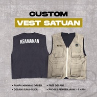 Rompi Custom / Vest Custom Satuan / Rompi Lapangan Tactical Custom