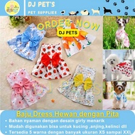 Dog Clothes and Cat Clothes Female Dress Model with Cute Ribbon