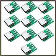 [I O J E] 10 PCS TYPE-C USB3.1 16 Pin Female to 2.54mm Type C Connector 16P Adapter Test PCB Board Plate Socket for Data Transfer