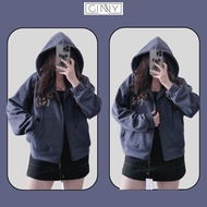 [GIN HOUSE SHOP] Áo Khoác Nữ Chống Nắng Dây Kéo Dài| Nón to| Áo Khoác Thun Hoodie Blossom Co Giãn Th
