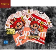 LABUBU T Shirt Baju Jersey New Trend Airport Model Day Children's and Adult Shirts: Microfiber Thail