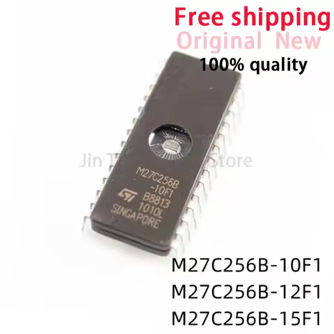 5PCS/ 10PCS M27C256-10F1 M27C256B-10F1 M27C256 27C256 M27C256B DIP28 IC EPROM UV 256KBIT 100NS Memor