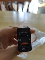 USB 充電連電壓顯示 USB C type c PD QC3. 0 快充 豐田 toyota