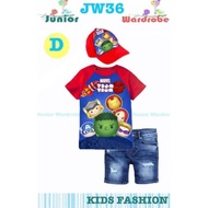 Jw36 D Tsum2 Avenger 3pcs Set (Children 's Suit Clothes Import)