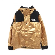 【二手】The North Face x Supreme SUP金屬質感登山派克大衣，尼龍材質，男款，二手 B